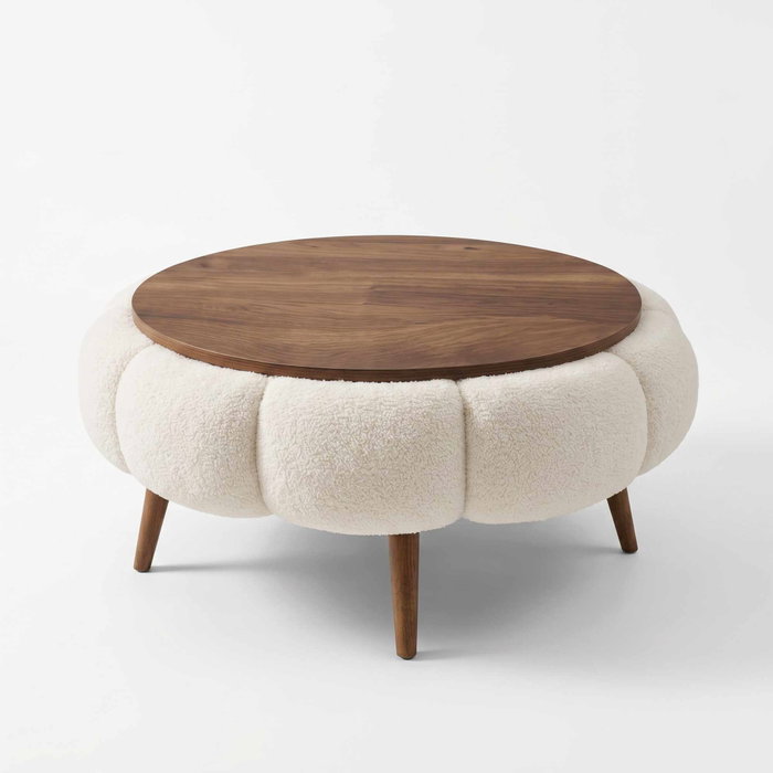 Atelier Del Sofa Papatya 60 - Blanco, Nogal